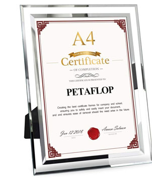 Corporate recognition certificate printing